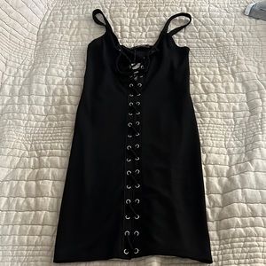Lace up bodycon dress